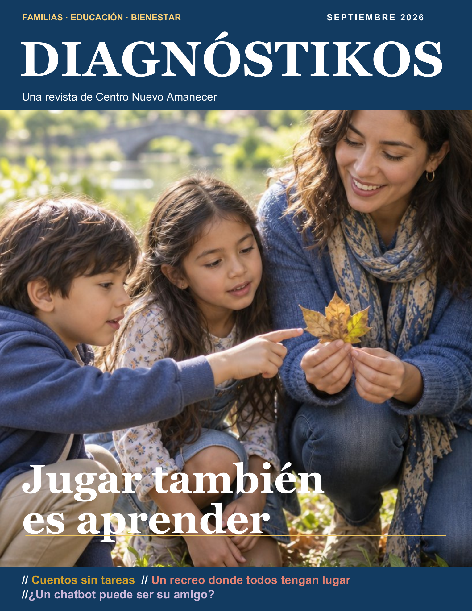 Portada de Diagnóstikos, septiembre de 2026: Jugar también es aprender